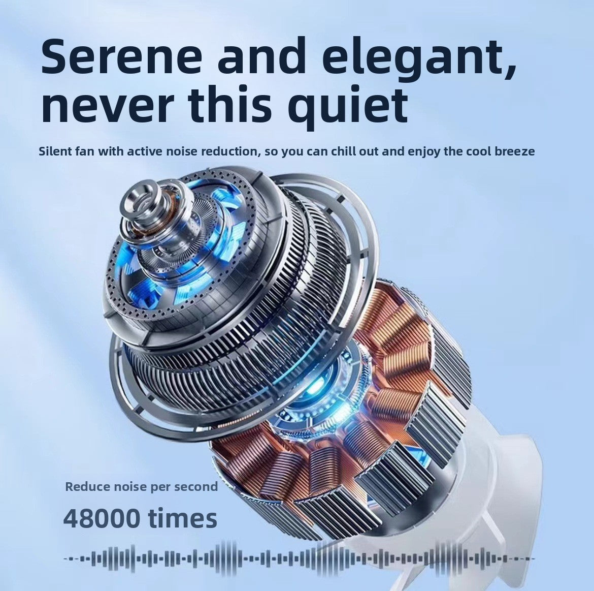 High powered USB portable fan